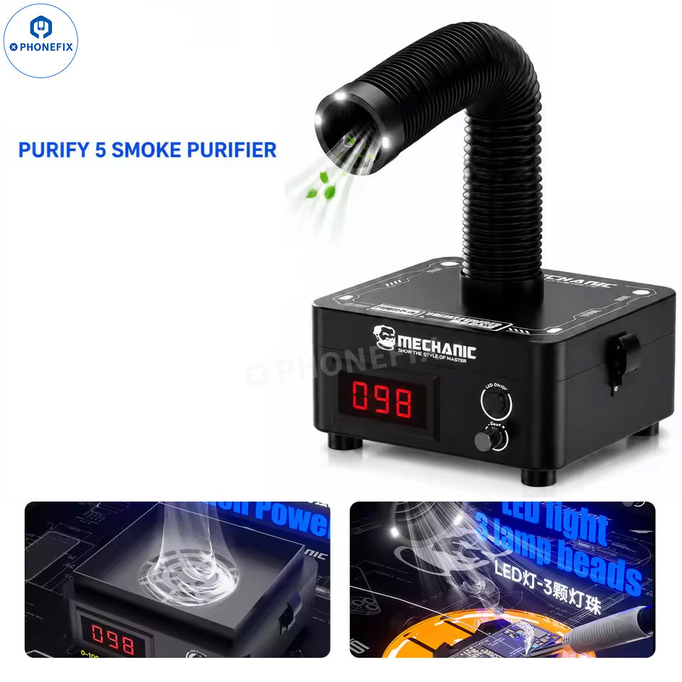 MECHANIC PURIFY 5 Soldering Smoke Purifier Fume Extractor - CHINA PHONEFIX SHOP Team