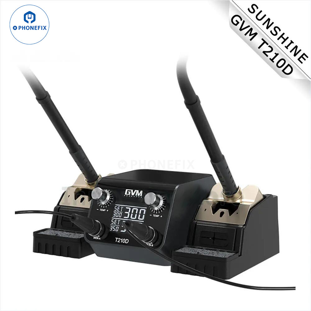 GVM T210D Intelligent Double Soldering Station PCB Welding Repair