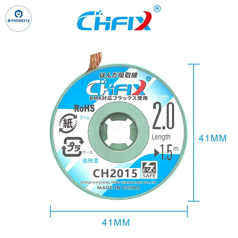 CHFIX CH2015 Desoldering Wicks Original ESD Safe PCB Solder Wire - CHINA PHONEFIX SHOP Team