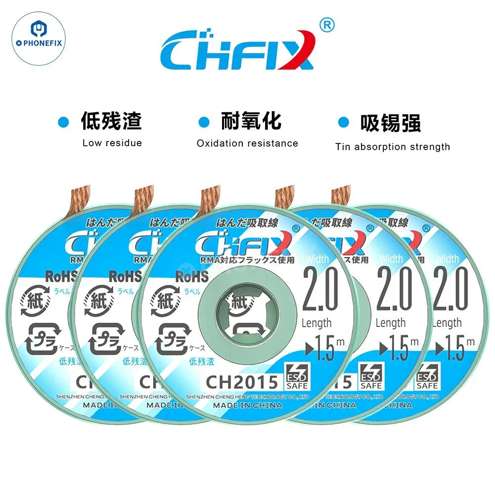 CHFIX CH2015 Desoldering Wicks Original ESD Safe PCB Solder Wire - CHINA PHONEFIX SHOP Team