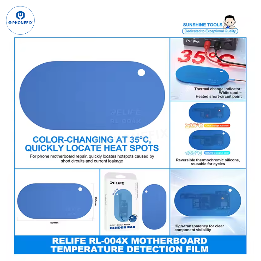 RELIFE RL-004X Phone Motherboard Short Circuit Detection Film Pad
