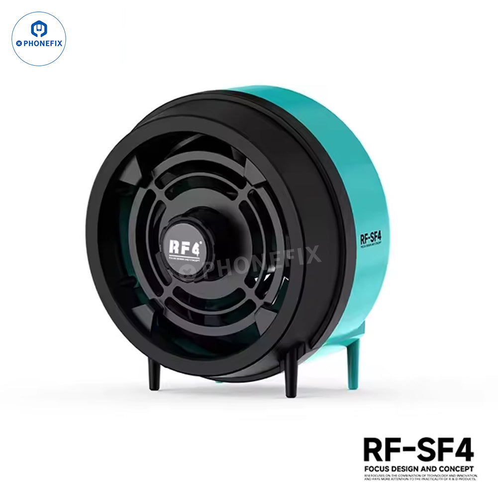 RF4 RF-SF4/UFO phone PCB smoke exhaust fan for soldering repair, compact smoke fume extractor from PHONEFIX.