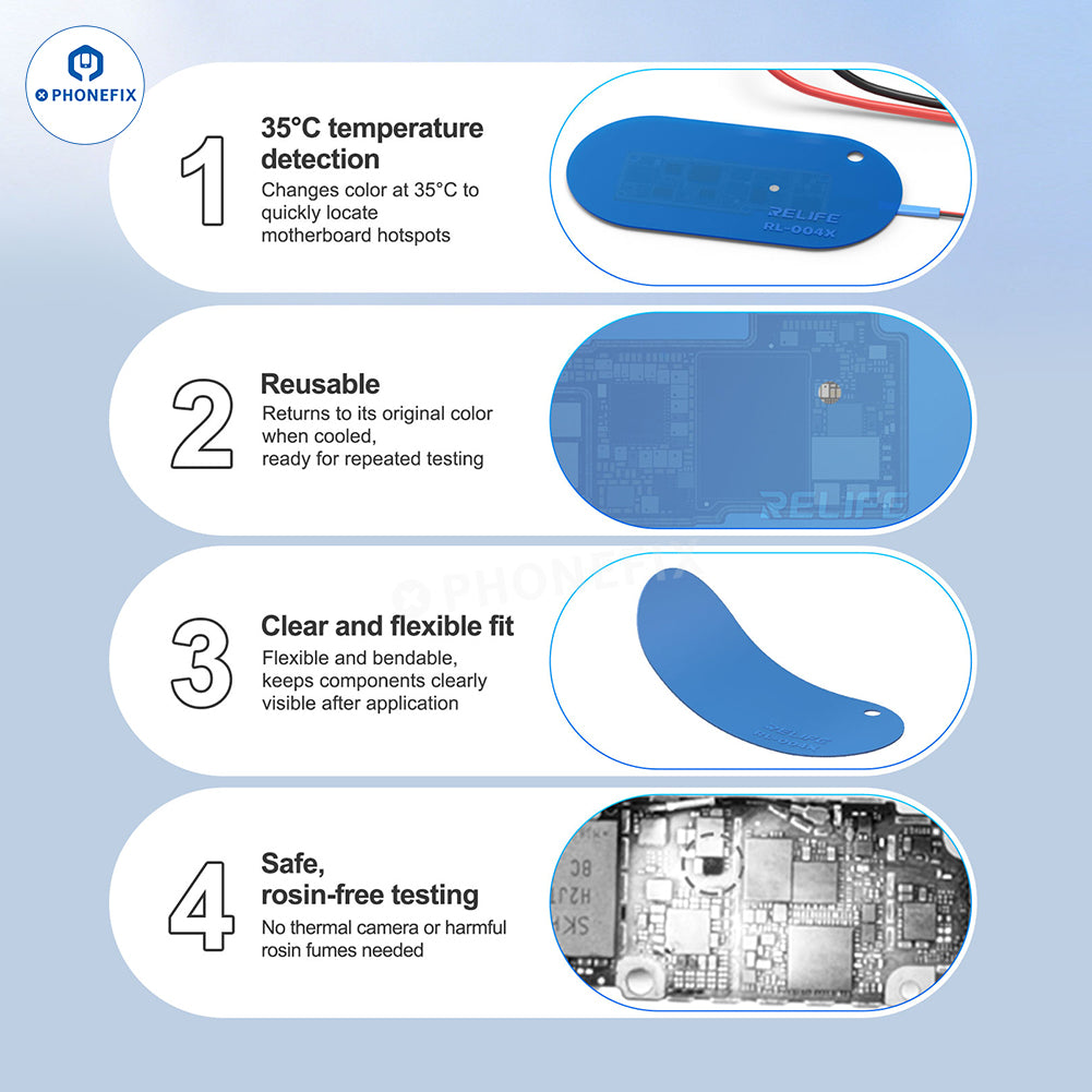 RELIFE RL-004X Phone Motherboard Short Circuit Detection Film Pad