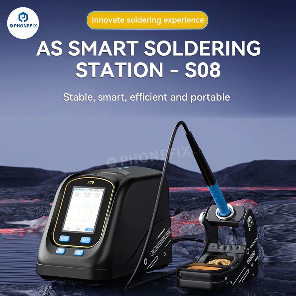 AWESHINE S08 Portable Smart Soldering Station with T210 Handle - CHINA PHONEFIX SHOP Team