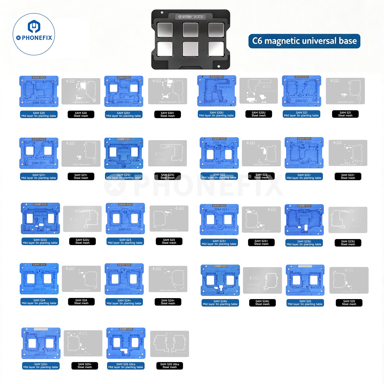 XZZ AR SAM Middle Layer Reballing Platform for S21/S22/S23/S24/S25 Ultra - CHINA PHONEFIX SHOP Team