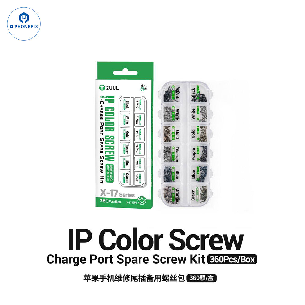 2UUL SC13 Color Charging Port Screw Kit for iPhone X-17 Pro Max - CHINA PHONEFIX SHOP Team