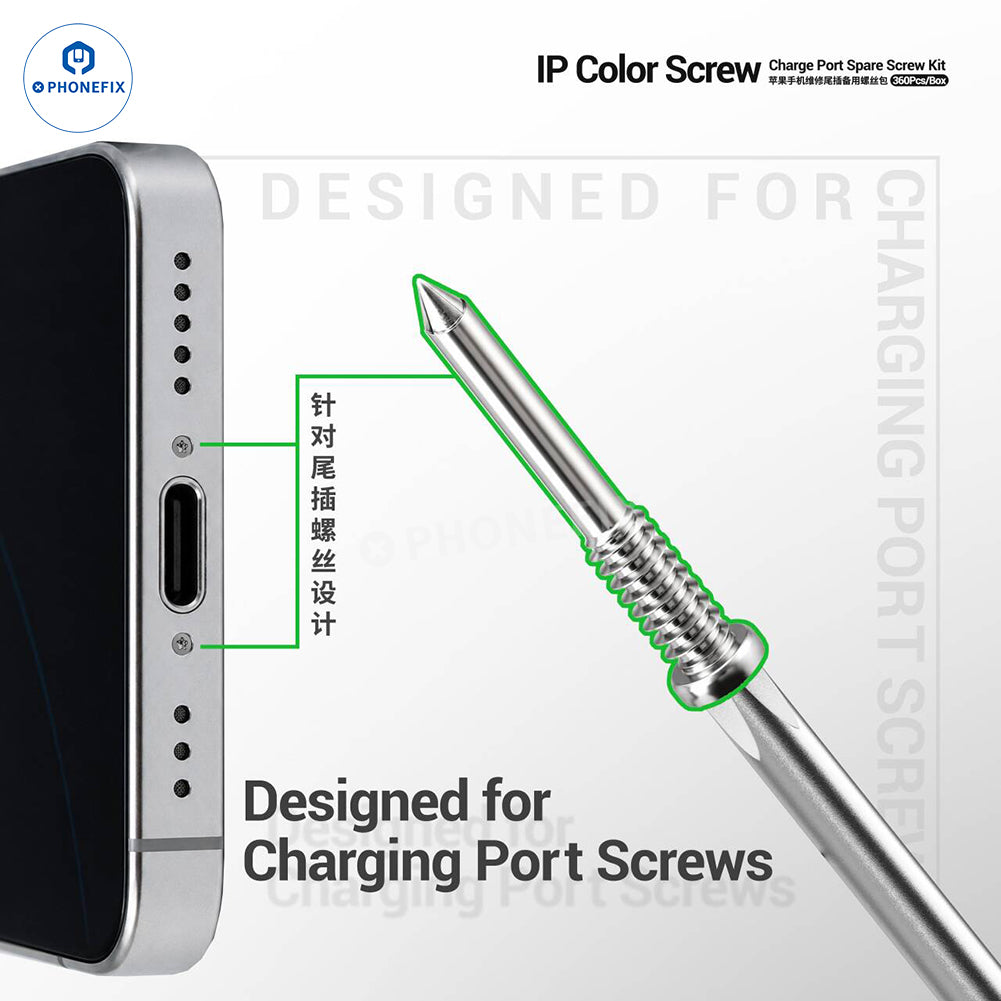 2UUL SC13 Color Charging Port Screw Kit for iPhone X-17 Pro Max - CHINA PHONEFIX SHOP Team