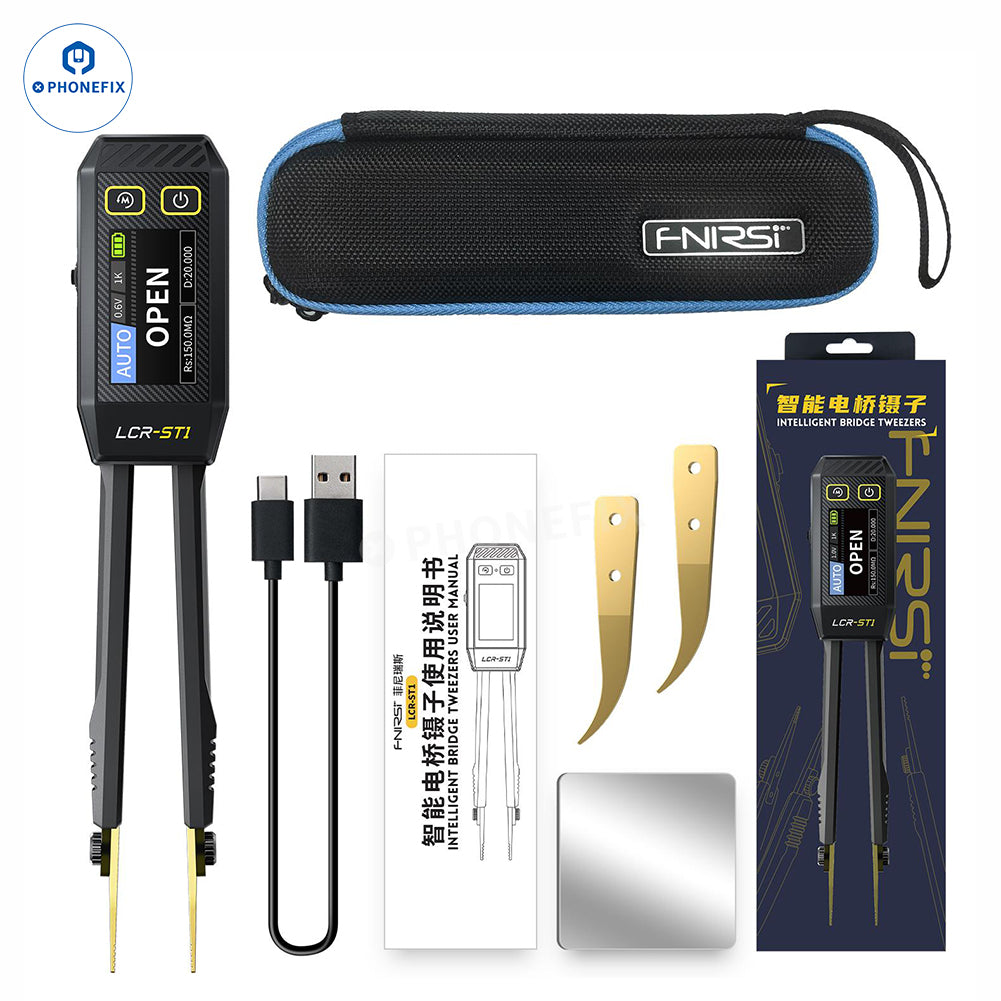 FNIRSI LC1020E LCR-ST1 Mini Digital Tweezers Bridge LCR ESR Tester