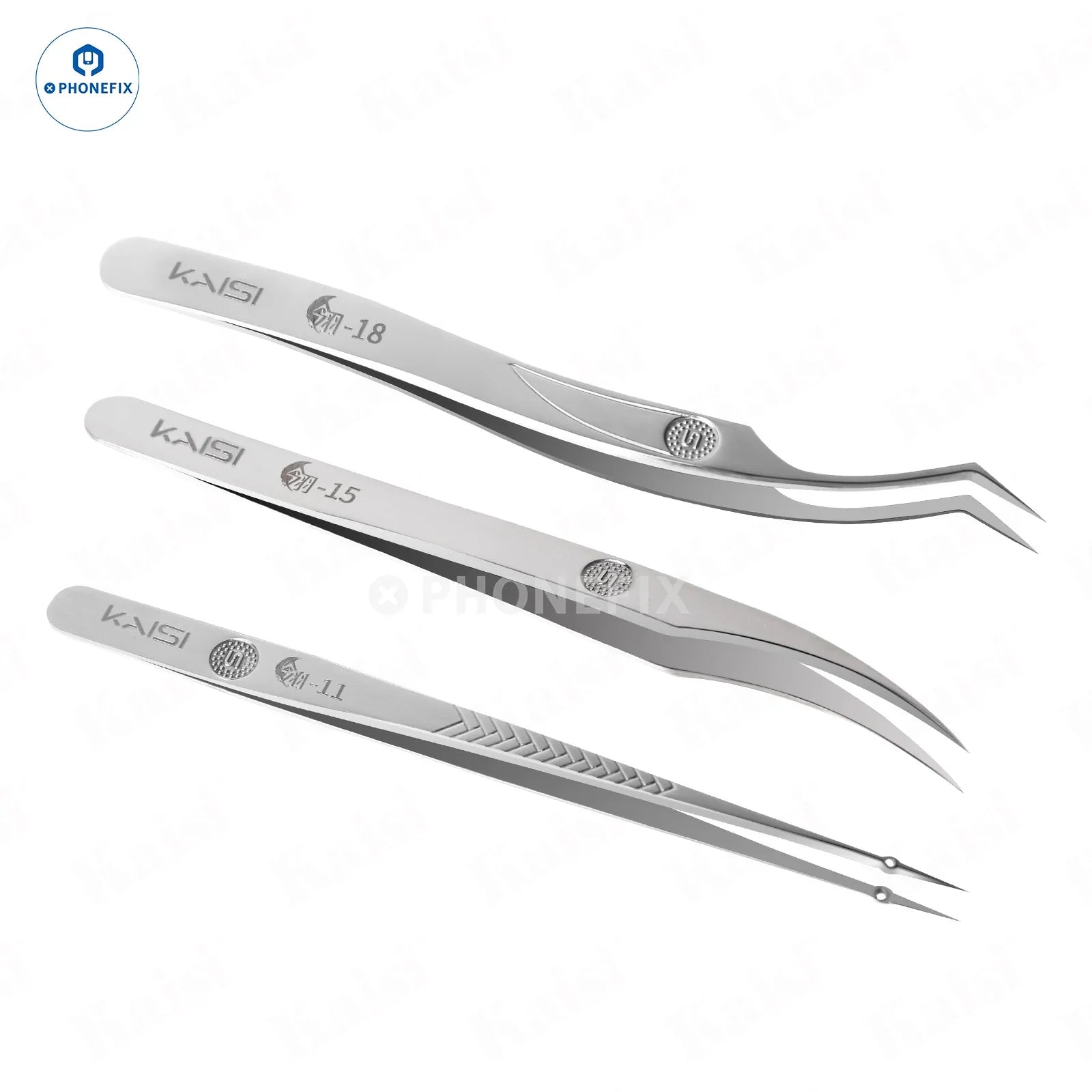 KAISI Ling 11/15/18 Stainless Steel Tweezers for Mobile Phone Repair - CHINA PHONEFIX SHOP Team