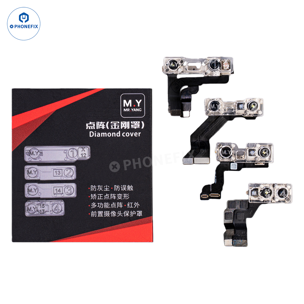 YCS M.Y iPhone Front Camera Lens Diamond Cover Dot Matrix Protector