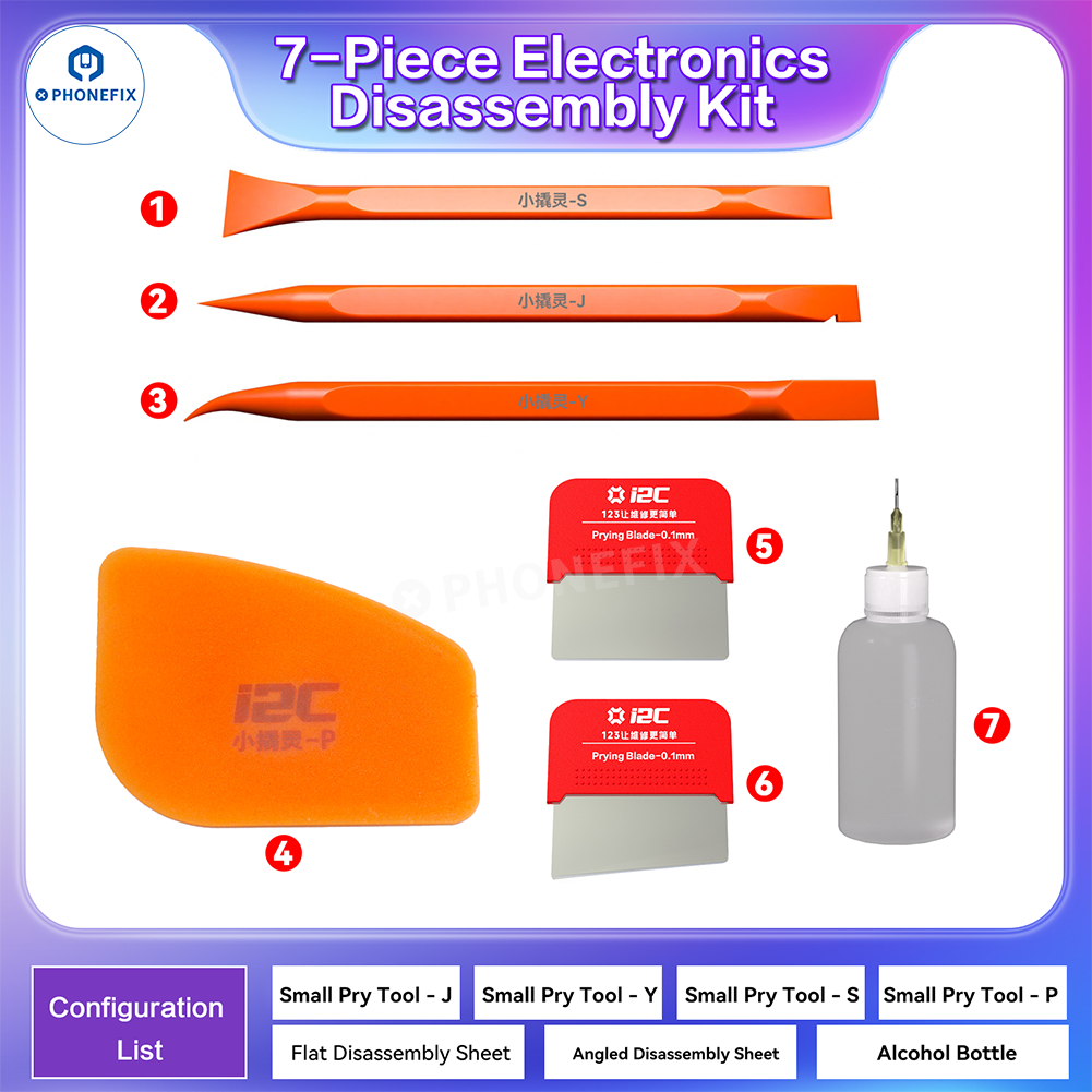 i2C 7-in-1 Mobile Phone Opening Tool Kit LCD Screen Battery Removal