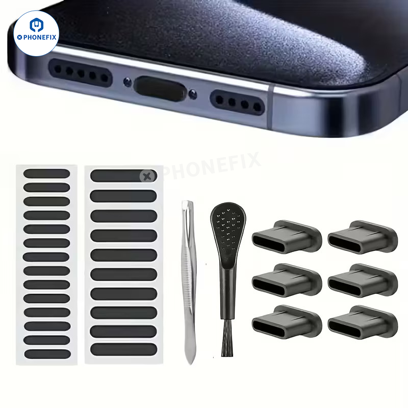 Type-C Dust Plug Speaker Dustproof Net for iPhone 17/16/15 Android