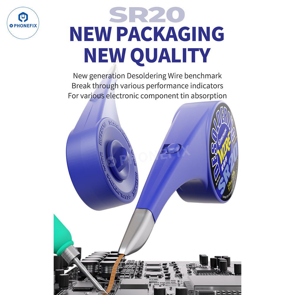 MECHANIC SR20 Desoldering Wire Anti-hot Dispenser Tin Suction Wick