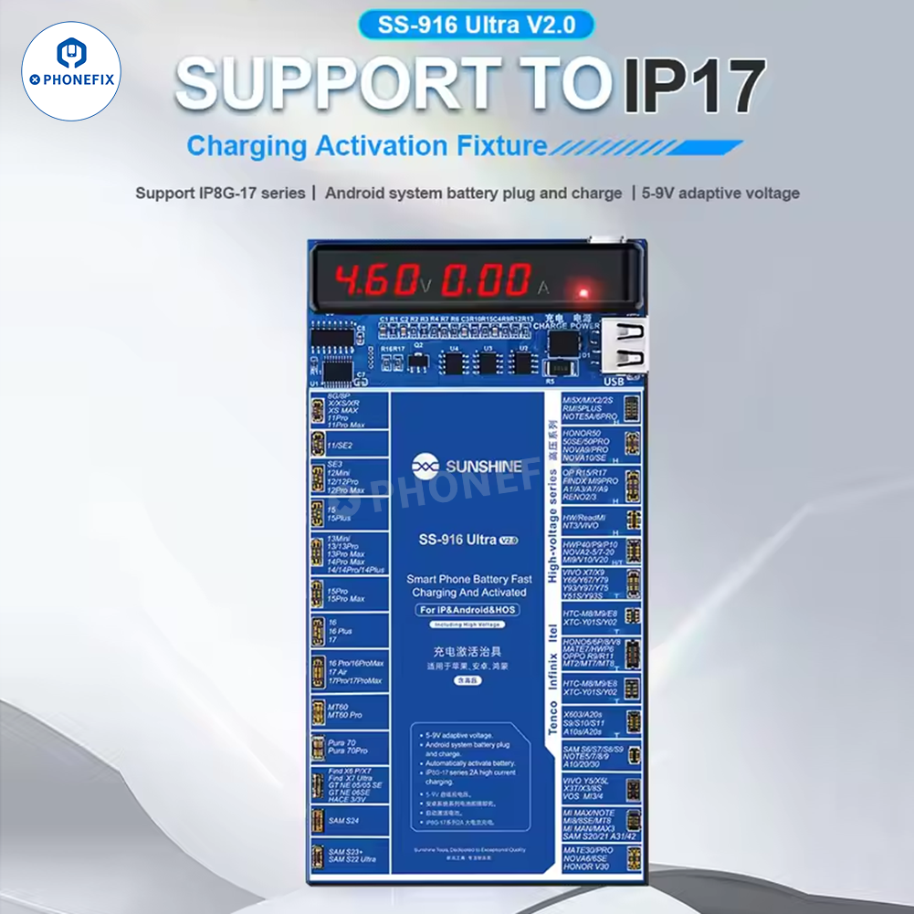SUNSHINE SS 916 iPhone Android Battery Fast Charging Activation Board