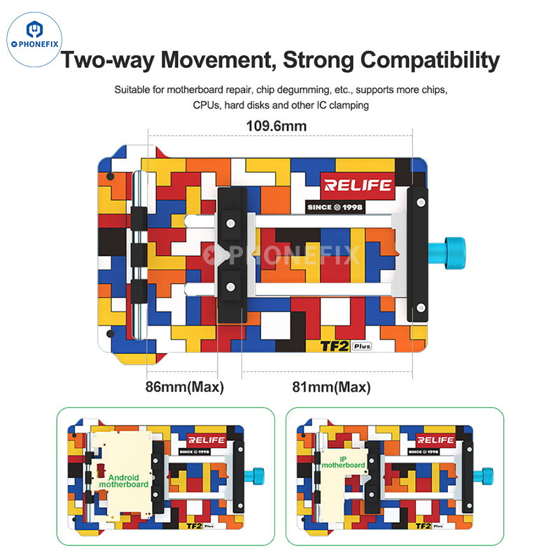 RELIFE TF1 Mini & TF2 Plus Tempered Insulating Glass PCB Chip Fixture