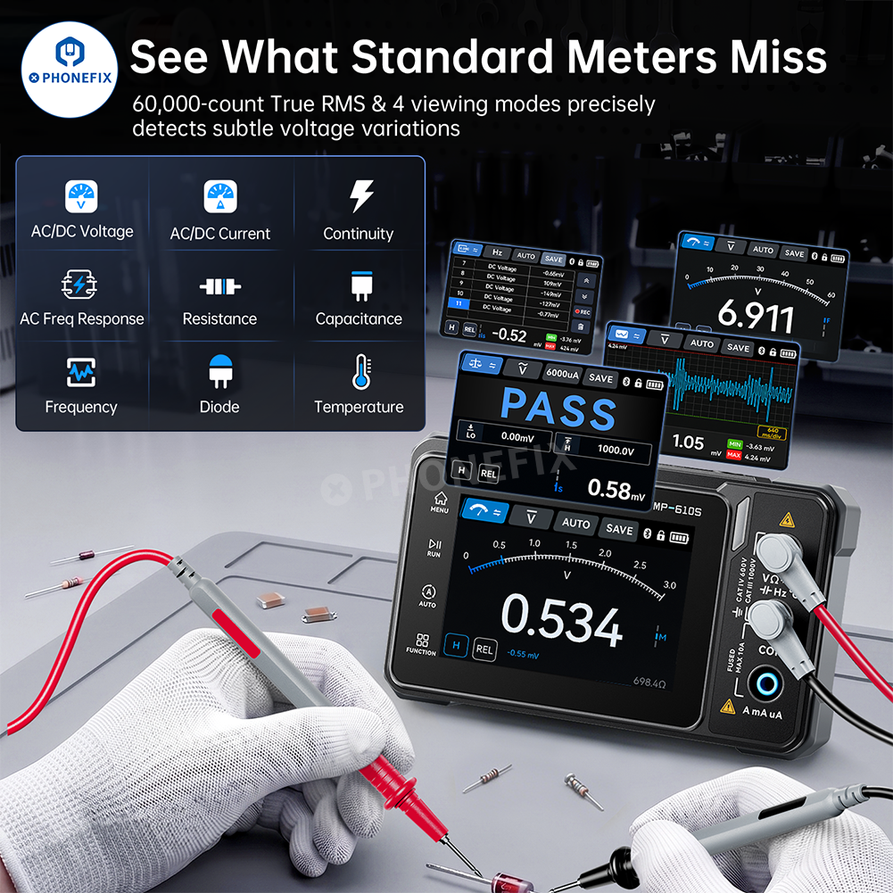 TMP-600 TMP-610S Digital Multimeter Oscilloscope Signal Generator - CHINA PHONEFIX SHOP Team