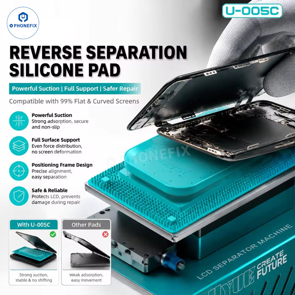 UYUE U-005C Reverse Silicone Pad for Flat & Edge Screen Separation