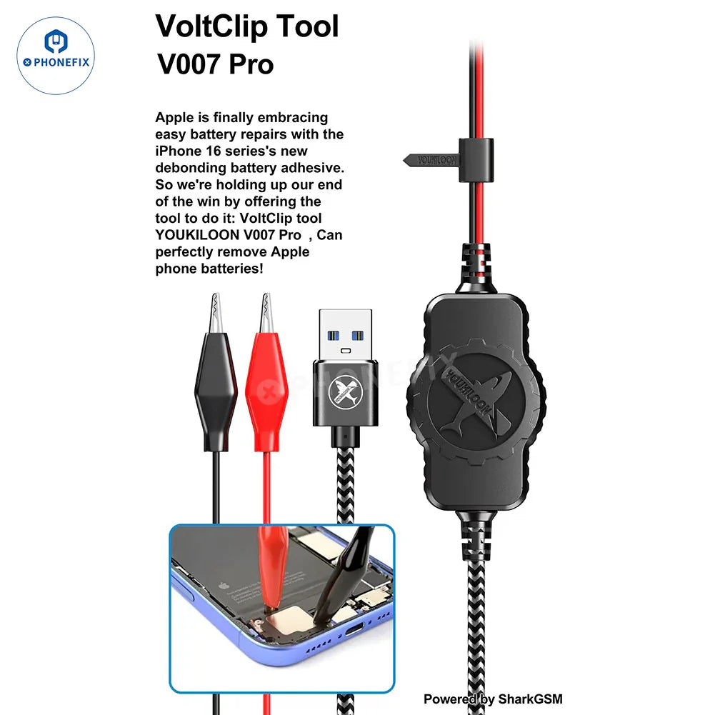 VoltClip Tool V007 Pro iPhone Battery Adhesive Debonding Remover Clip - CHINA PHONEFIX SHOP Team