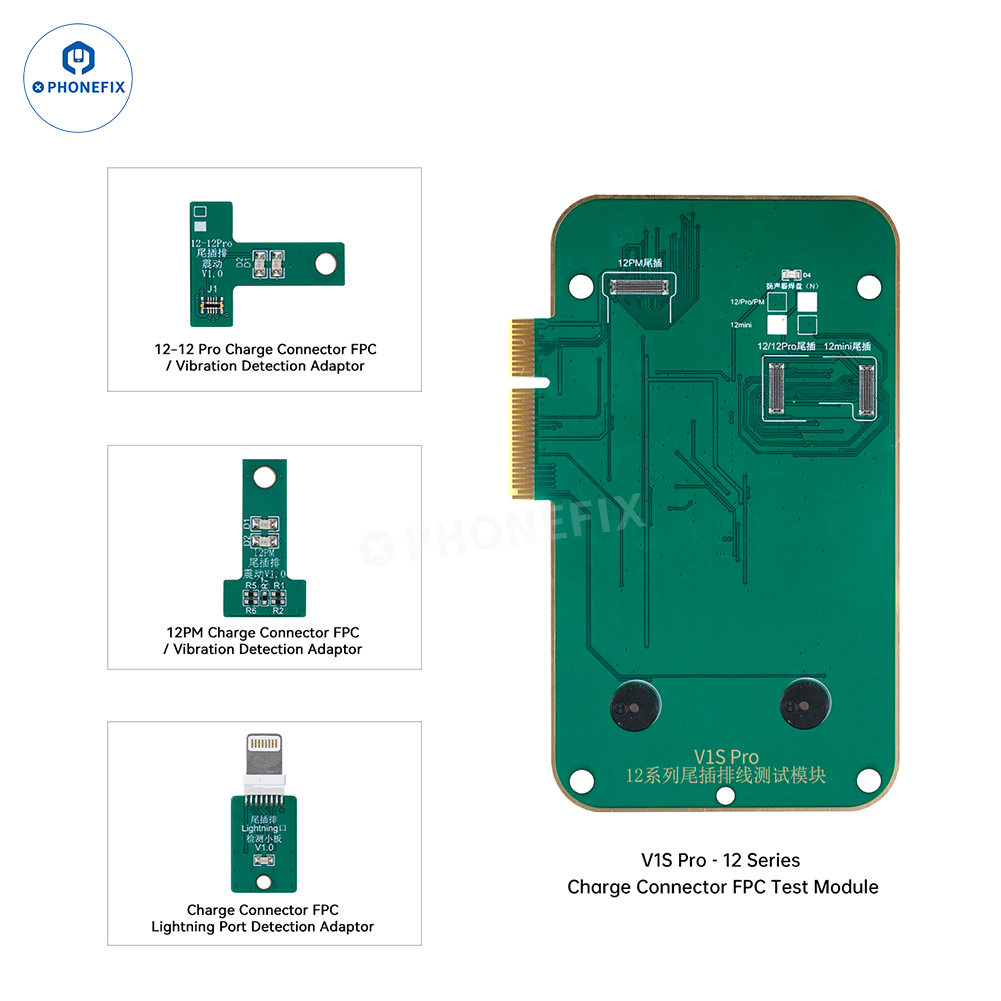 JCID V1S Pro Charging Connector FPC Test Module for Testing iPhone 12-16 Series Cables - CHINA PHONEFIX SHOP Team