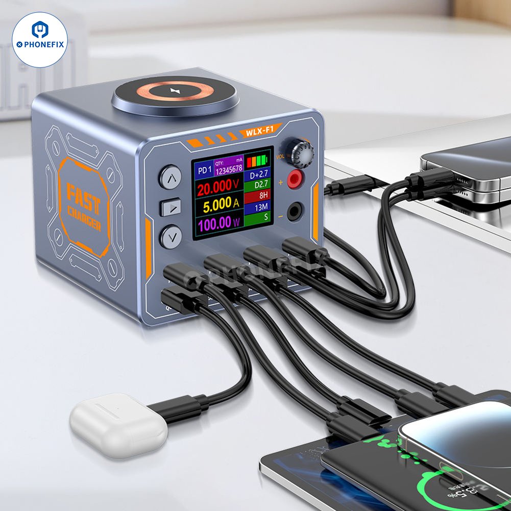 WLX-F1 140W PD QC 8 Ports Fast Charging Station Wireless Charger