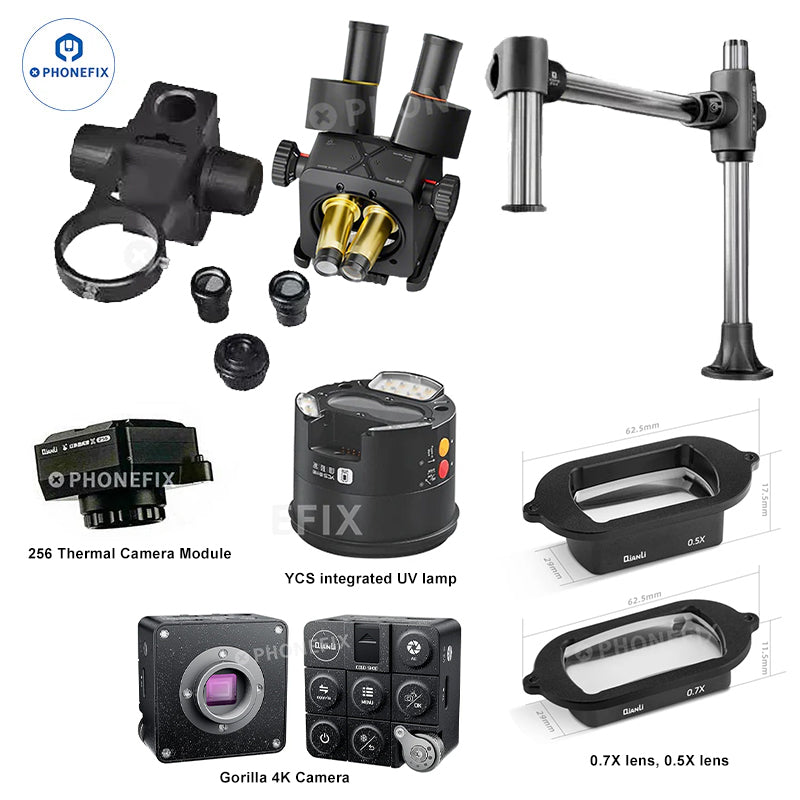 QianLi 6.5X-58X Gorilla Trinocular Microscope YCS Yang Recommend