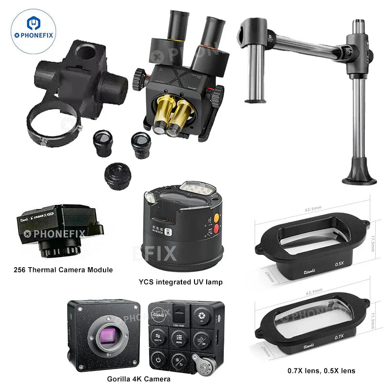 QianLi 6.5X-58X Gorilla Trinocular Microscope YCS Yang Recommend