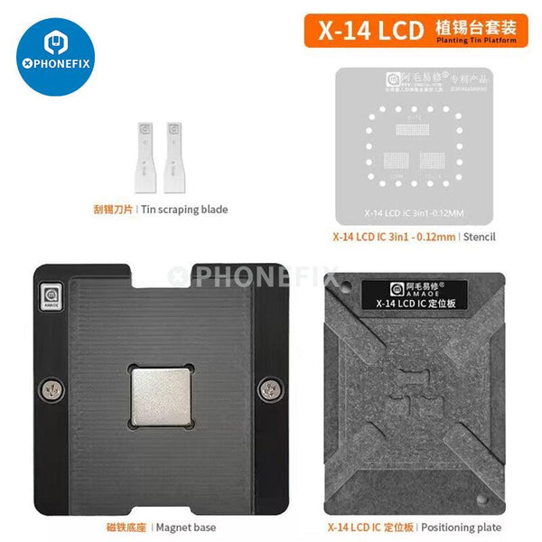 Amaoe BGA Stencil For iPhone X-14 PM Screen IC Reballing Kit Platform - CHINA PHONEFIX