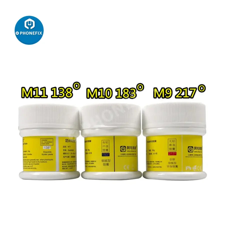 AMAOE Solder Paste M9 M10 M11 138 183 217 Degrees Tin Flux -