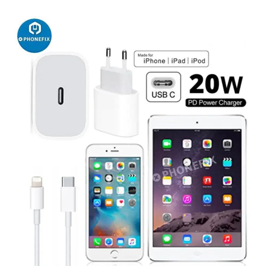 Apple 20W USB‑C Charger US EU UK Adapter For iPhone/ iPod