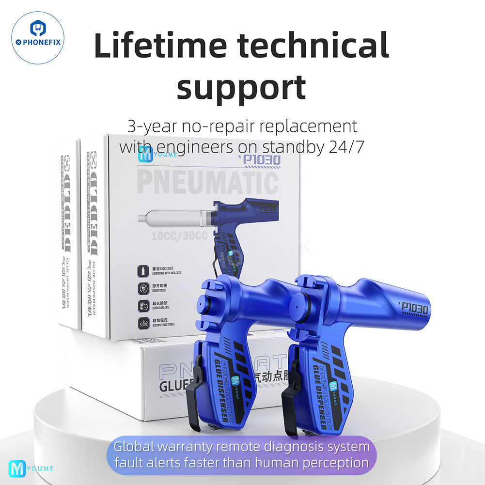 Electric Pneumatic Glue Gun Dual Grip Paste Dispenser for Phone Repair