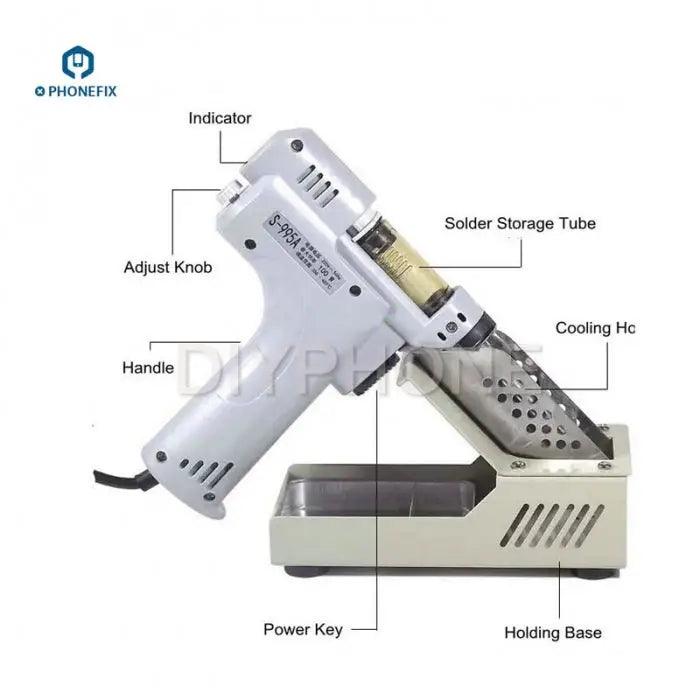 Brand S-995A Solder Sucker Electric Desoldering Vacuum Pump - CHINA PHONEFIX