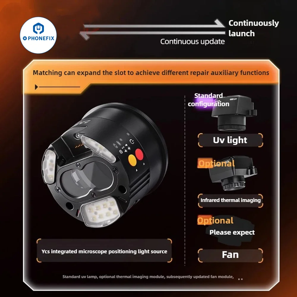 YCS Tools Integrated Microscope Positioning Light UV Curing Lamp