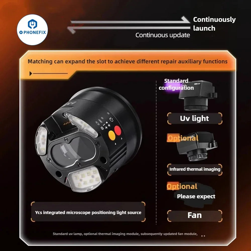 YCS Tools Integrated Microscope Positioning Light UV Curing Lamp