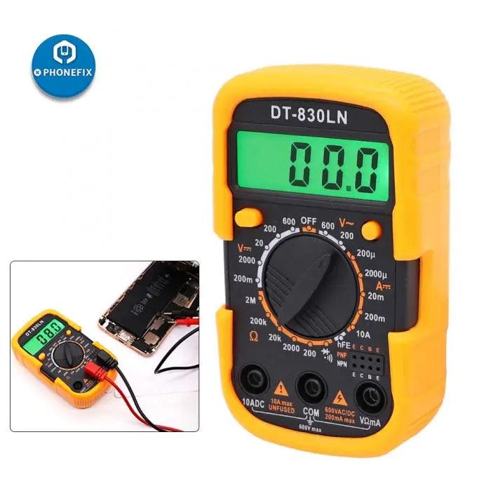 DT-830LN Digital Multimeter LCD Backlight Display Voltage Meter - CHINA PHONEFIX