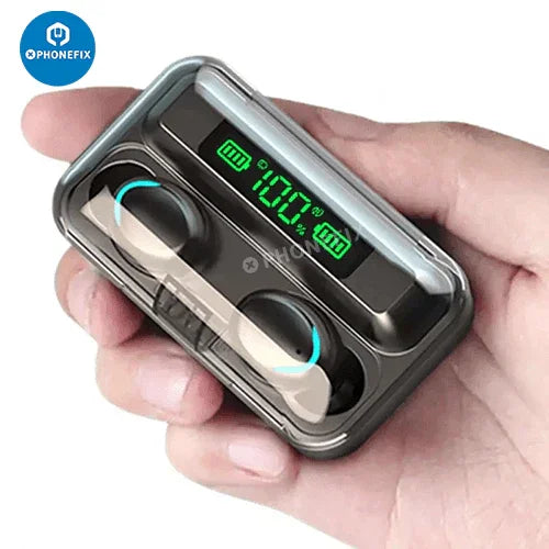 F9-5C Wireless Bluetooth Earphones Noise Reduction Earbuds With LED - CHINA PHONEFIX
