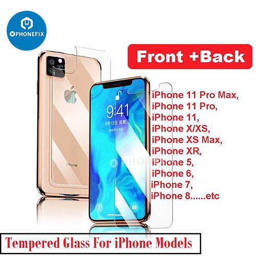 For iPhone X-14 Pro Max Front Back Tempered Glass Screen Protector Film - CHINA PHONEFIX