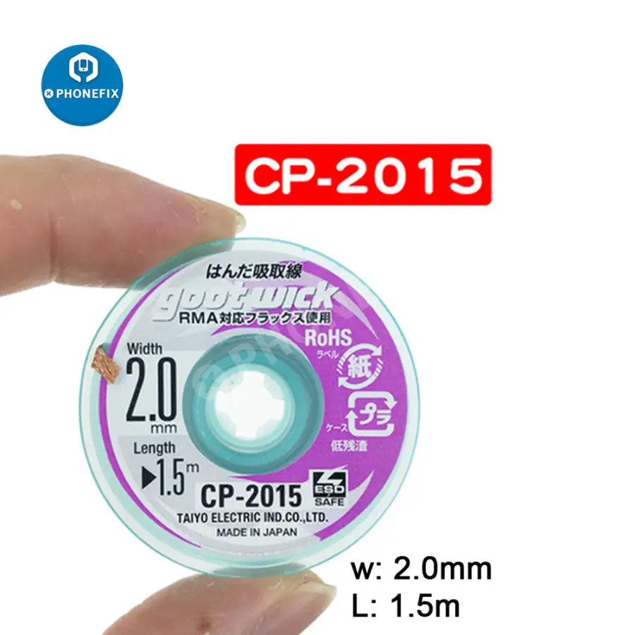 Goot Wick Soldering Accessory Braided Copper Wire BGA Solder