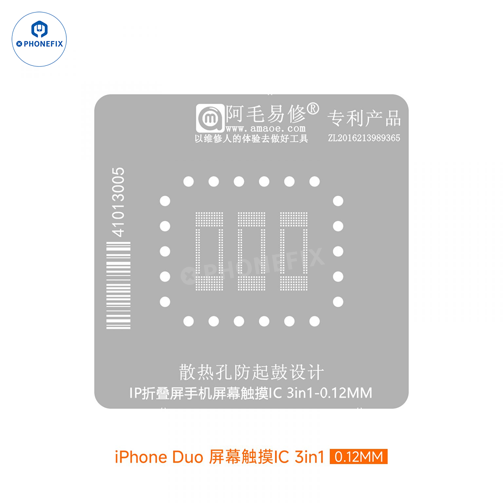 AMAOE iPhone Duo Screen Touch IC Reballing Platform & BGA Stencil