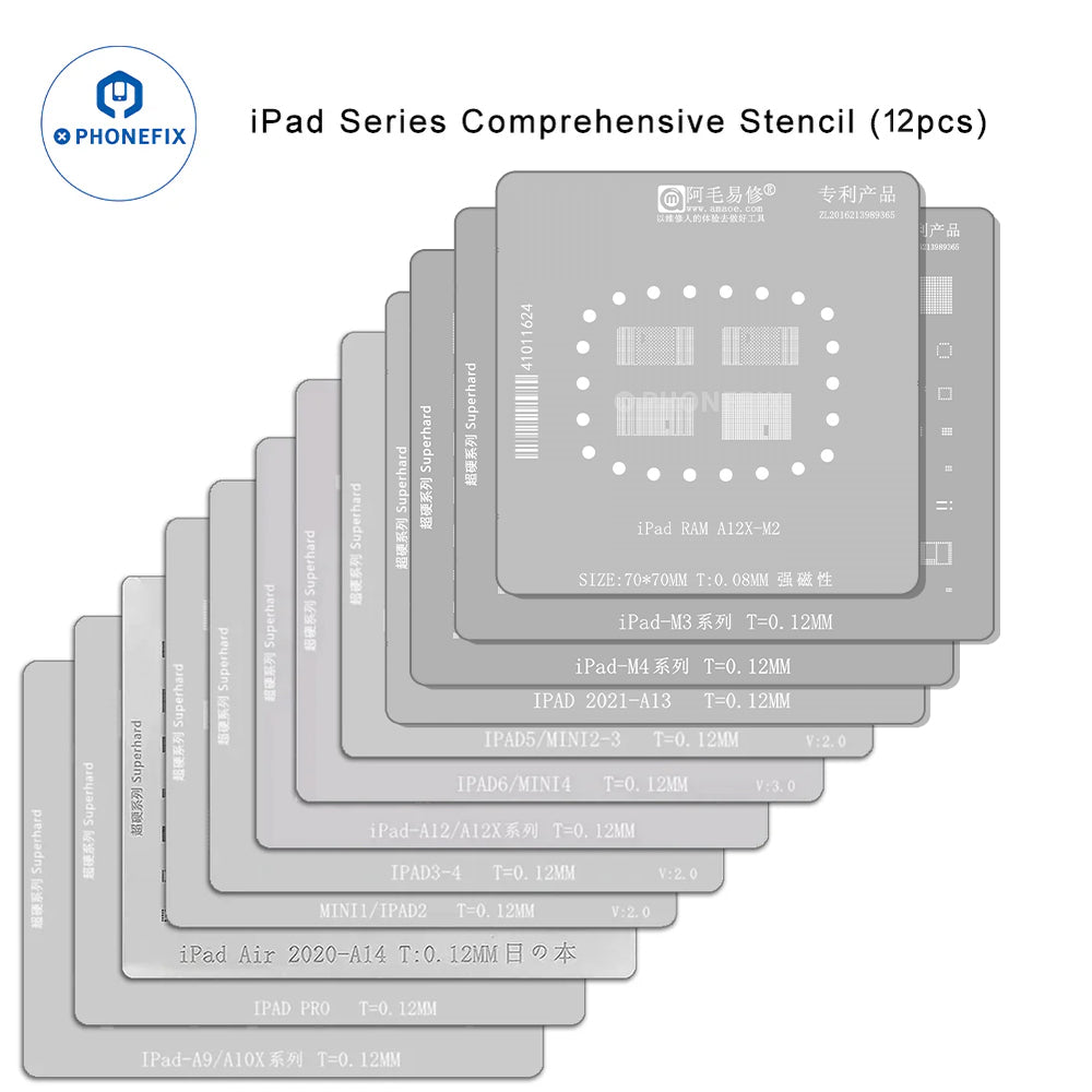 Amaoe Reballing Stencil For iPad Series CPU Nand Chips Soldering