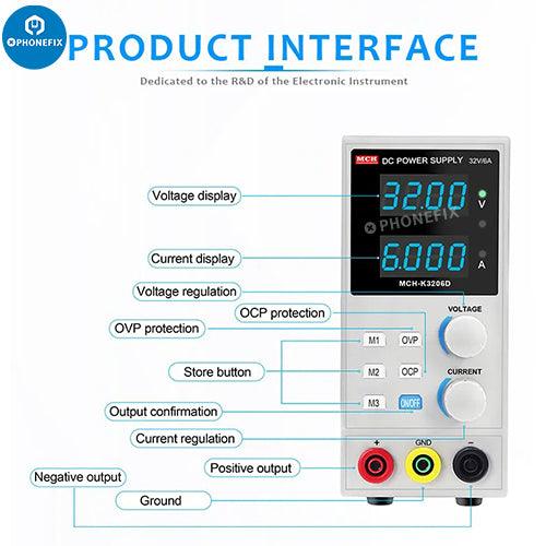 MCH-K3202/3/5/6D Adjustable DC Power Supply Phone Test Tool - CHINA PHONEFIX