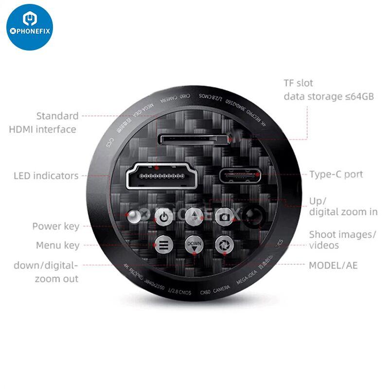 MEGA-IDEA CX60 CMOS 4K Industrial Microscope Camera - CHINA PHONEFIX