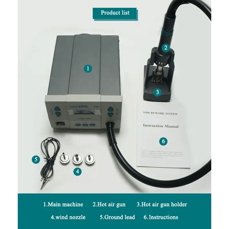 Original QUICK 861DW Hot Air BGA Rework Station 1000W Lead Free - CHINA PHONEFIX