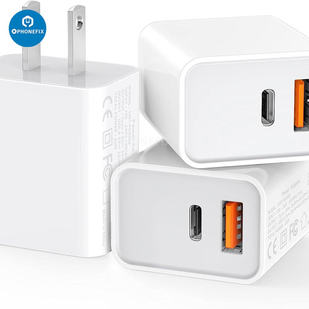 Phone USB-C / USB Dual Port PD Power Adapter for iPhone iPad MacBook - CHINA PHONEFIX