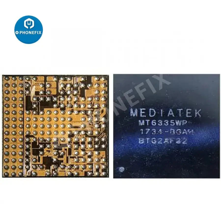 PhoneFix MT6355W/6355VNW/6335WP/6323GA/6323LGA Power IC chip for Android smartphones, showing the integrated circuit design.