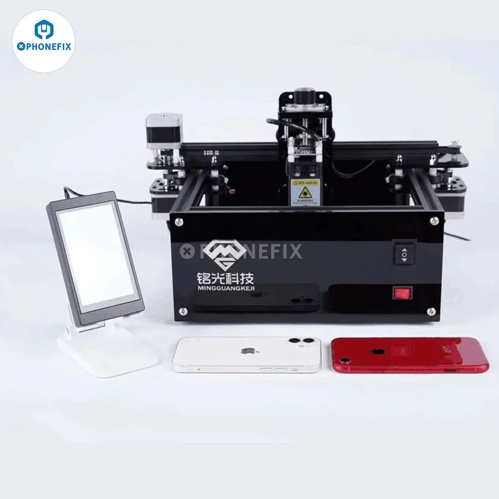 PHONEFIX MG-L20W phone back cover glass with laser disassembly and glue removal for back glass replacement.