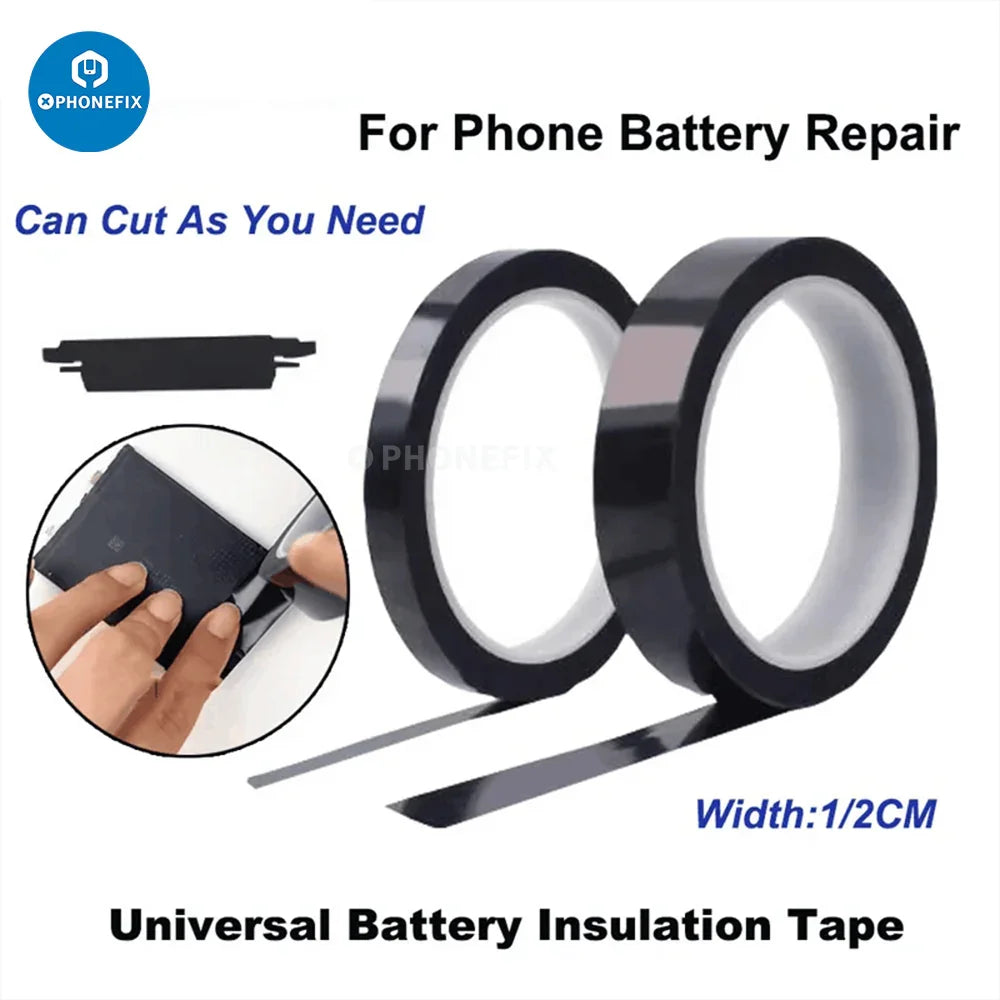 PHONEFIX universal phone battery insulation tape protective sticker for iPhone, used in battery replacement parts.