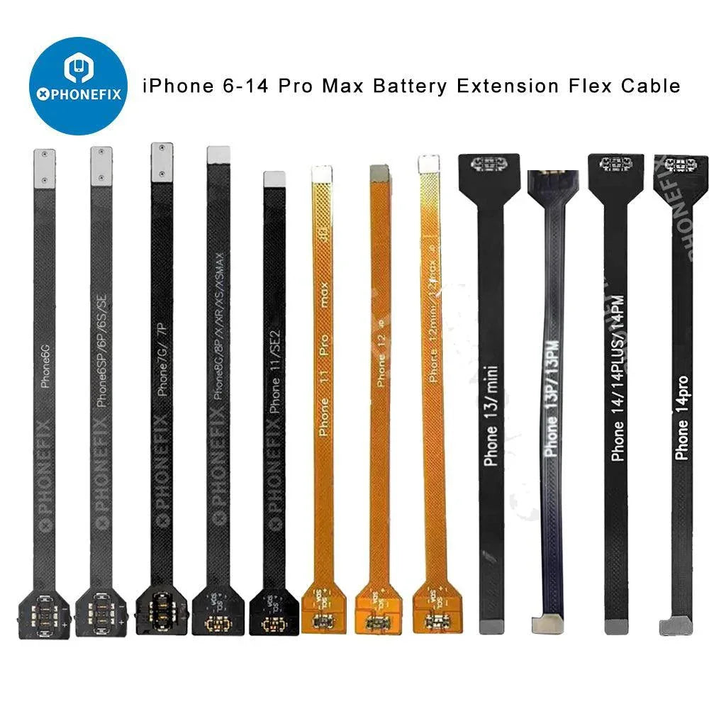 Battery extension flex cable for iPhone 6S, 7, 8P, XS, 11, 15 Pro Max, replacement parts by PHONEFIX