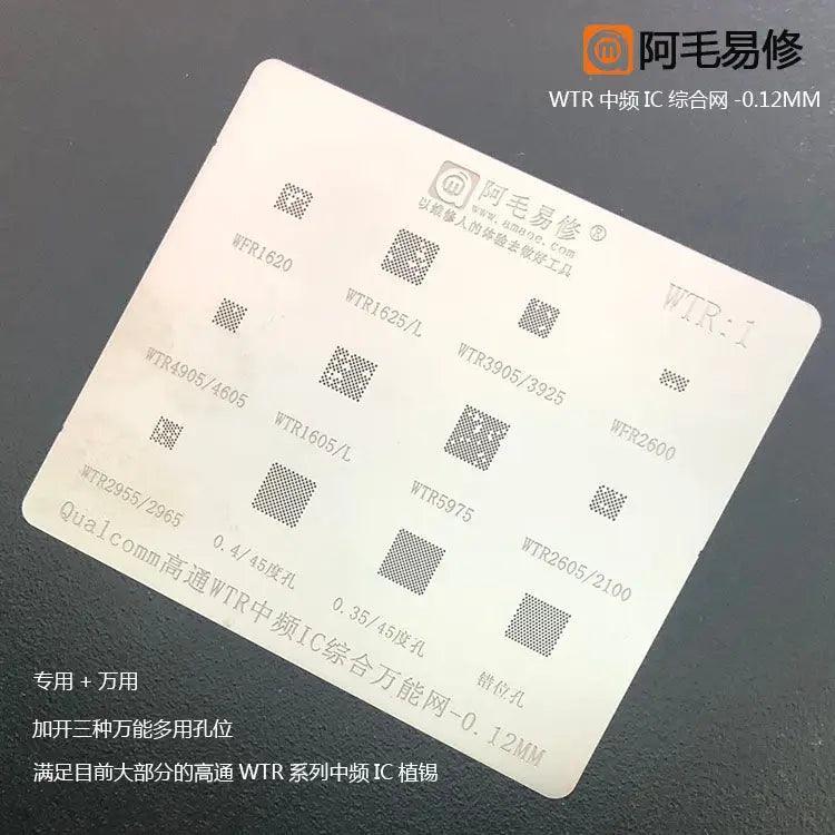 Amaoe BGA Reballing Stencil for AUDIO WiFi Bluetooth chips by PHONEFIX, used for tin soldering and chip reballing.
