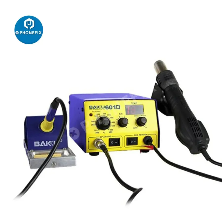 Baku 601D digital hot air gun rework station for BGA desoldering and soldering repair, used for phone and electronics repair.