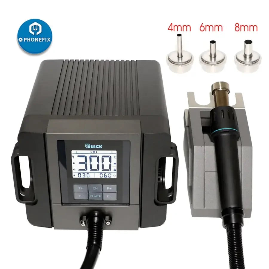Quick TR1300A 1300W BGA rework station for phone repair with intelligent hot air soldering from PHONEFIX.